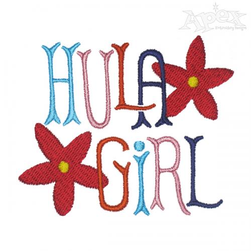 Hula Girl Embroidery Designs