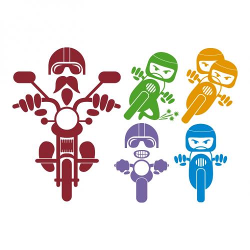 Biker Pack SVG Cuttable Designs