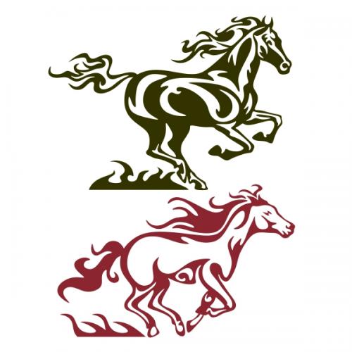Running Horses SVG Cuttable Designs