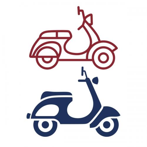 Motorcycle Scooters SVG Cuttable Designs