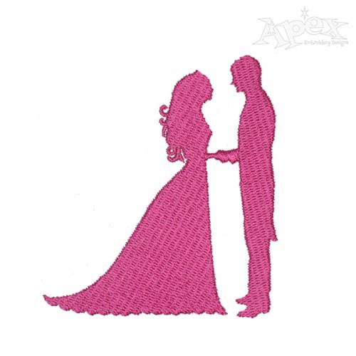 Bride and Groom Embroidery Design