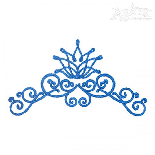 Tiara Crown Embroidery Design