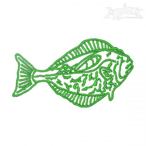 Halibut Fish Embroidery Design Apex Embroidery Designs, Monogram