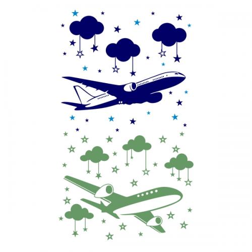Airplane in the Sky SVG Cuttable Design