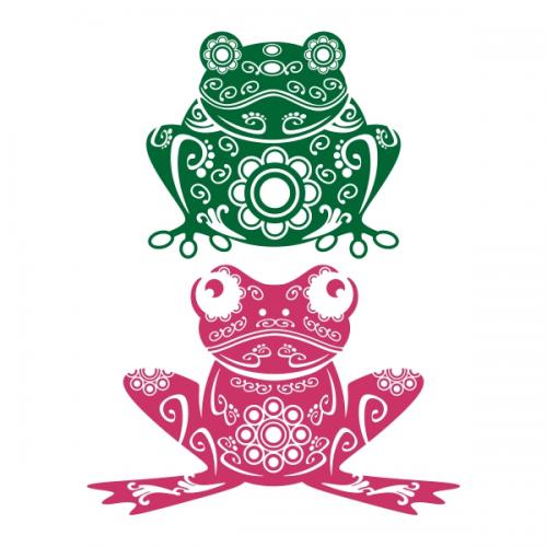 Frogs Art SVG Cuttable Design