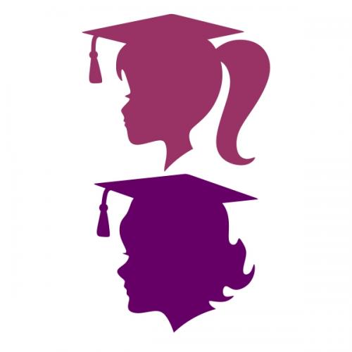 Graduation Girl Silhouette SVG Cuttable Design