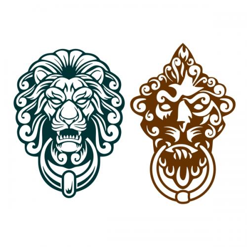Lion Door Knocker SVG Cuttable Design