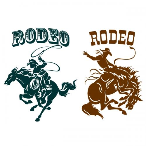 Rodeo Horse Riding Rider SVG Cuttable Design