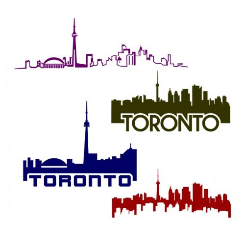 Canada Toronto Skyline SVG Cuttable Design