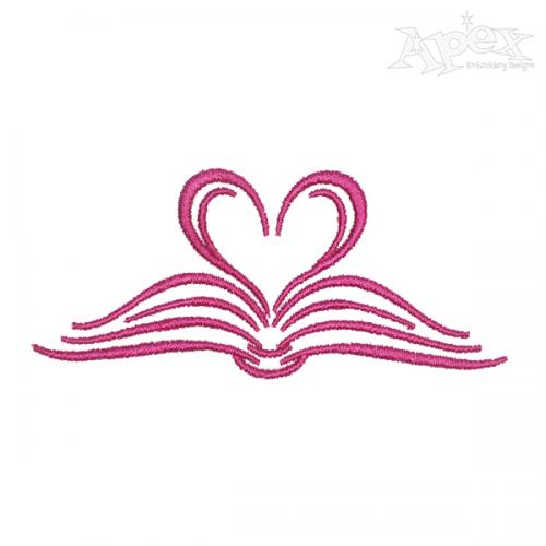 Love Book Embroidery Design