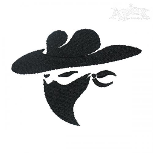 Outlaw Mask Embroidery Design