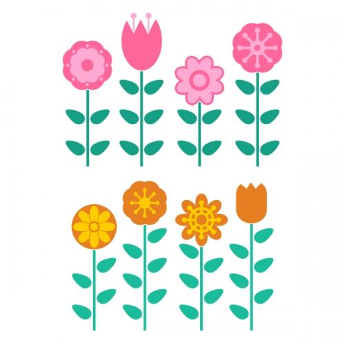 Flower Garden SVG Cuttable Design