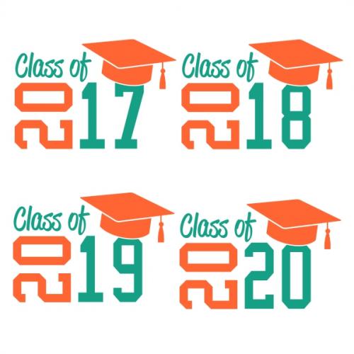 Class 2017 2018 2019 2020 Graduation SVG Cuttable Design