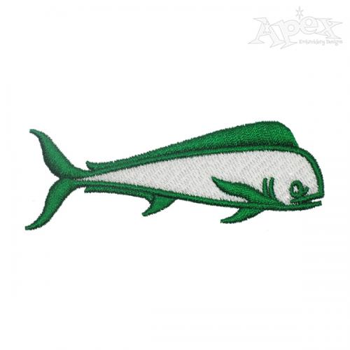 Mahi Mahi Fish Embroidery Design