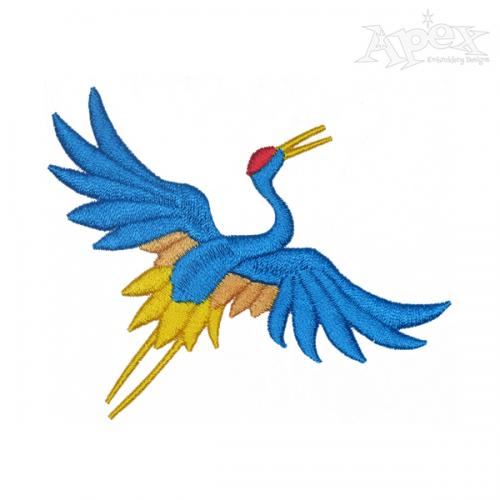 Heron Bird Embroidery Design
