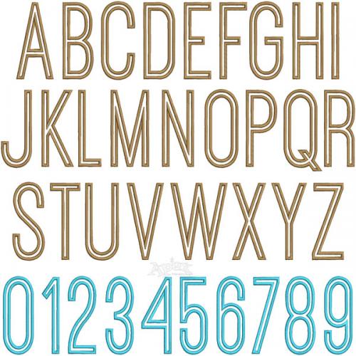 Collin Embroidery Font