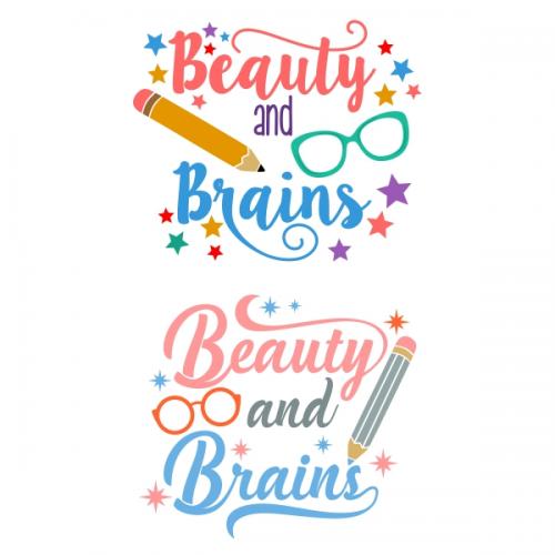 Beauty and Brain SVG Cuttable Design