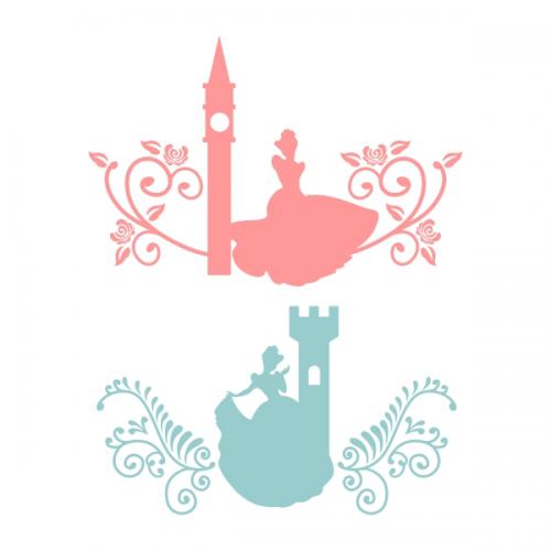 Princess and Palace SVG Cuttable Design