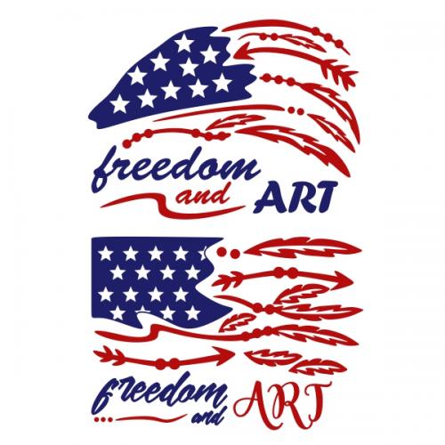Freedom and Art SVG Cuttable Design