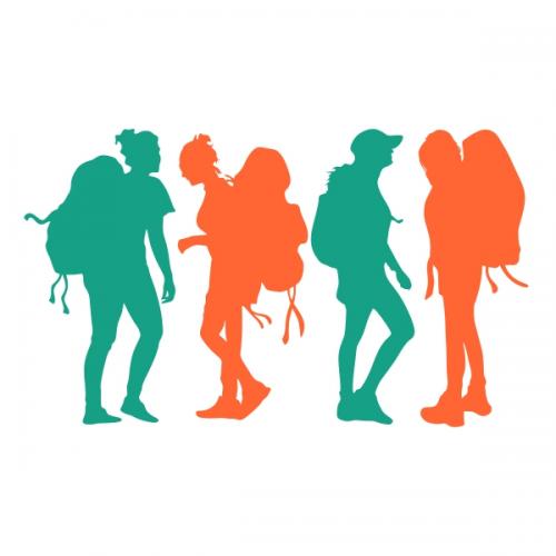 Female Backpackers Cuttable Design