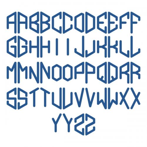 Hera Hexagon Monogram SVG Cuttable Font