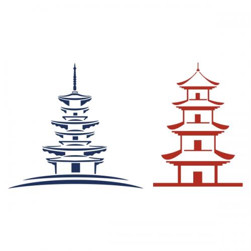 Japanese Pagoda SVG Cuttable Design