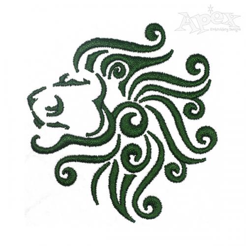 Leo Zodiac Embroidery Design