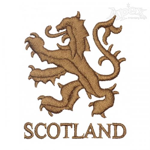 Scotland Lion Embroidery Design