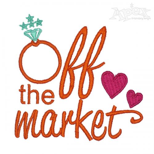Off The Market Embroidery Design