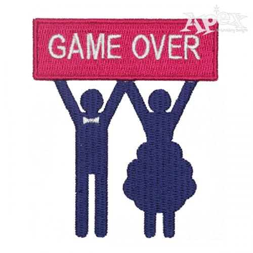 Game Over Wedding Embroidery Design