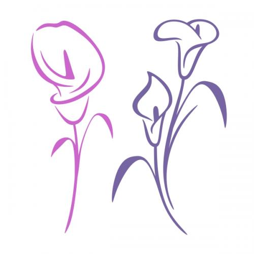 Calla Lily Flower SVG Cuttable Design