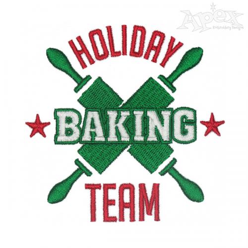 Holiday Baking Team Embroidery Design