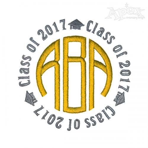 Class of 2017 2018 Monogram Embroidery Frames