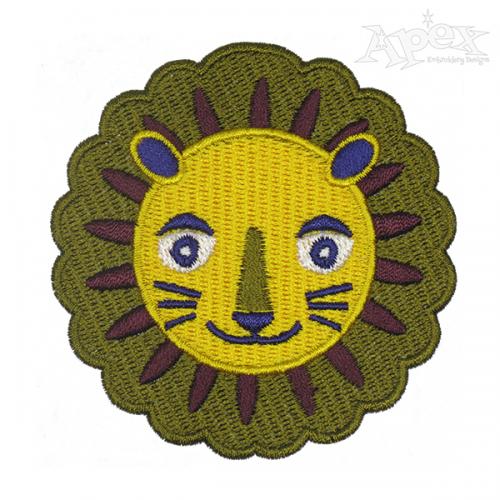 Doodle Lion Embroidery Design