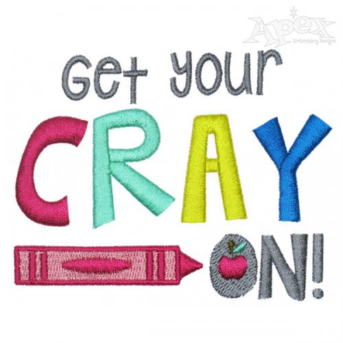Get Your Crayon Embroidery Design
