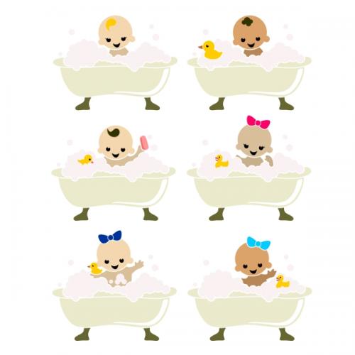 Baby Bathtub SVG Cuttable Design