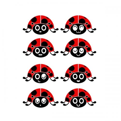 Cute Lady Bug Emoji SVG Cuttable Design