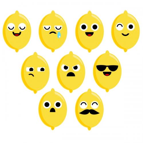 Lemon Emoji SVG Cuttable Design
