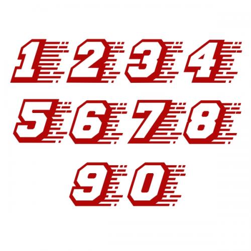 Race Number SVG Cuttable Design