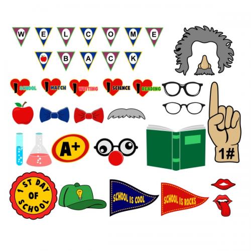 Back to School Photo Props SVG Cuttable Design