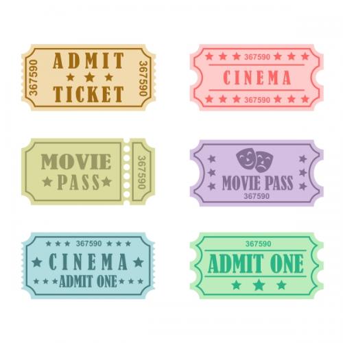 Cinema Tickets SVG Cuttable Design