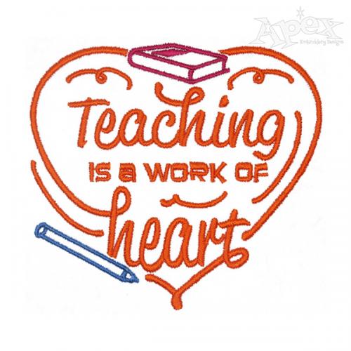 Teaching Work of Heart Embroidery Design