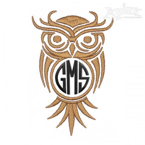 Owl Monogram Embroidery Frame