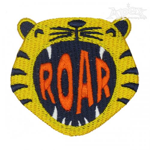 Tiger Roar Embroidery Design