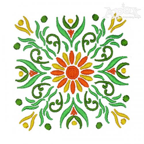 Floral Art Decor Embroidery Design