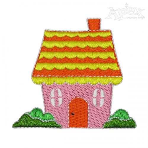 Cottage House Embroidery Design