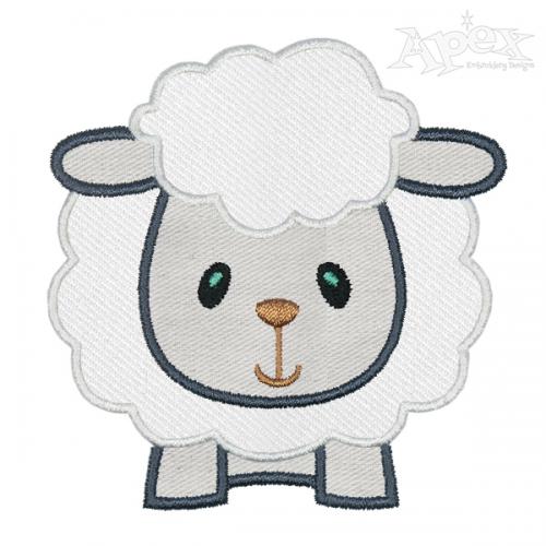 Sheep Applique Embroidery Design
