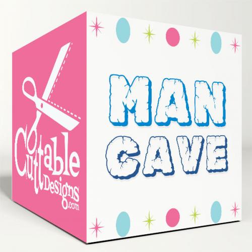 Man Cave SVG Cuttable Font