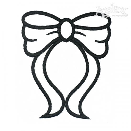 Bow Embroidery Design