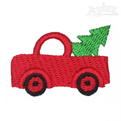 Little Christmas Truck Embroidery Design